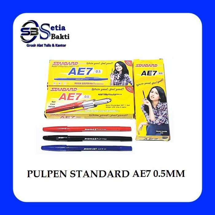 

STANDARD Pulpen AE7 0.5 mm 1 Pak - 12 Pcs