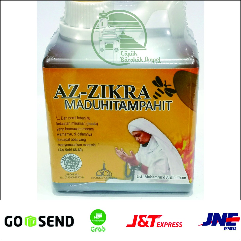 AZ-ZIKRA Original madu hitam pahit Ust, Arifin Ilham kemasan lama 500 gram diproduksi oleh CV An'nur