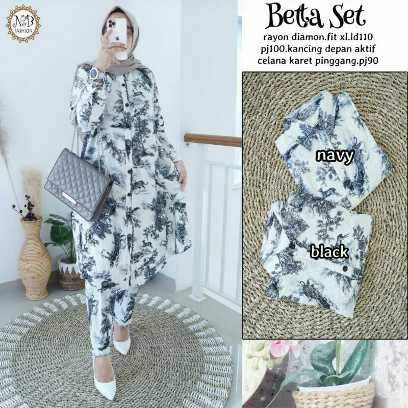 BELLA Set (long tunik &amp; Celana)