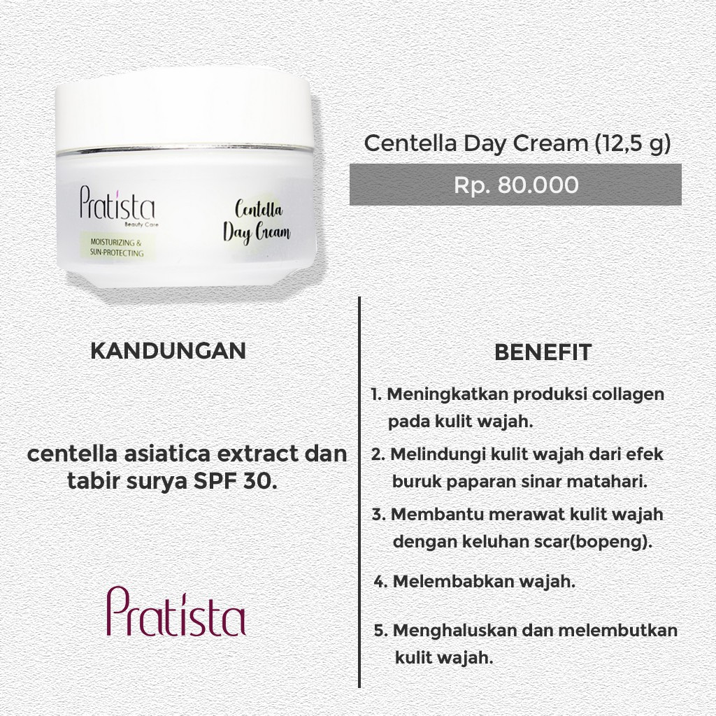 Centella Day Cream Pratista Asli BPOM