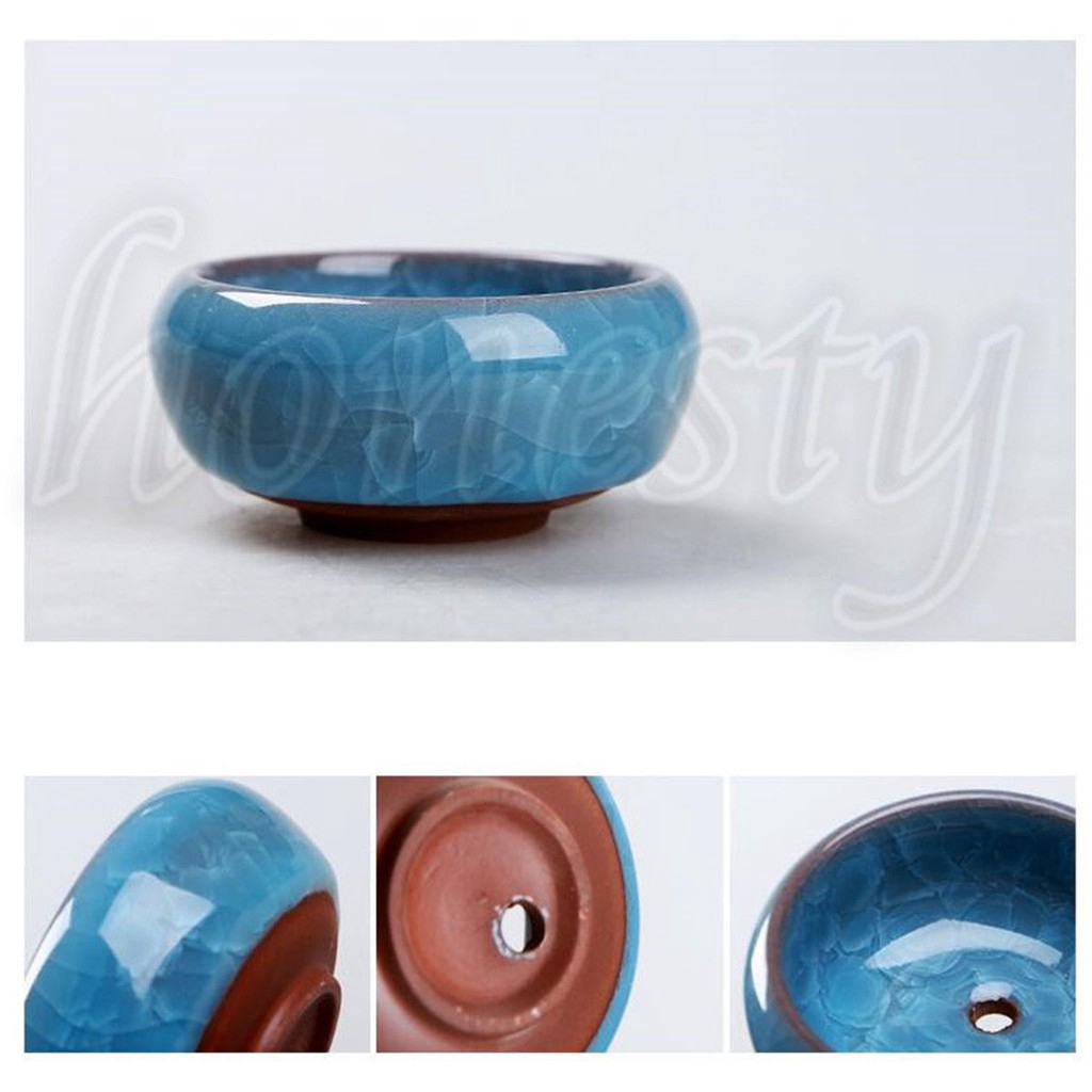 Lucu Es-Retak pot Bunga/Glaze Keramik Mini Pot Bunga/Pot Bunga Sempurna Untuk Taman Tanaman Sukulen