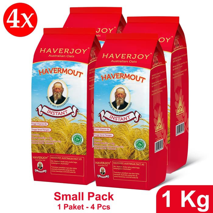 

Haverjoy Small Pack Instant Oats 1 kg - 4 pcs