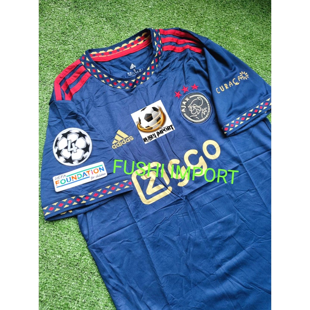 Jersey Baju Bola Ajax Away Full Patch 2022 2023 Grade Ori