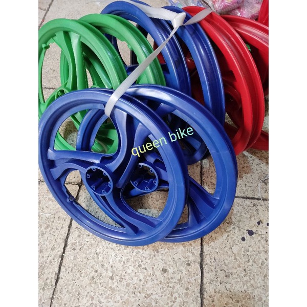 rim velg veleg peleg peleng pvc plastik sepeda anak 16 bmx include alat siap pakai