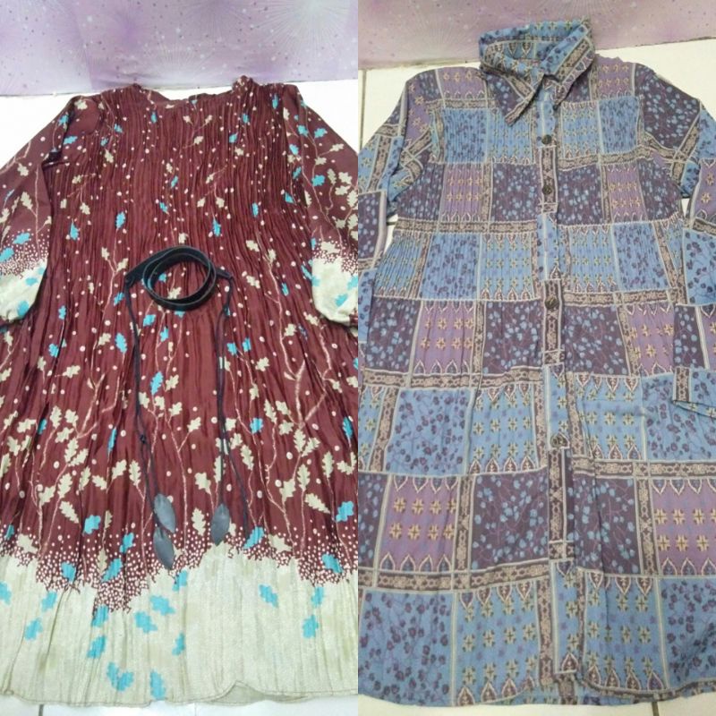 ATASAN TUNIK PLISKET WANITA