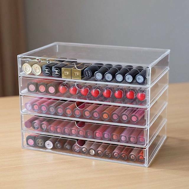 Acrylic kosmetik Rak kosmetik tempat makeup akrilik akrilik makeup rak serbaguna