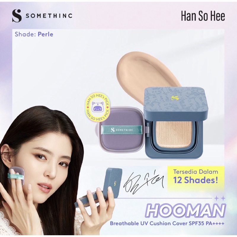 SOMETHINC HOOMAN BREATHABLE UV CUSHION COVER SPF 35 PA++++ LONGLASTING CUSHION SOMETHINC NON COMEDOG
