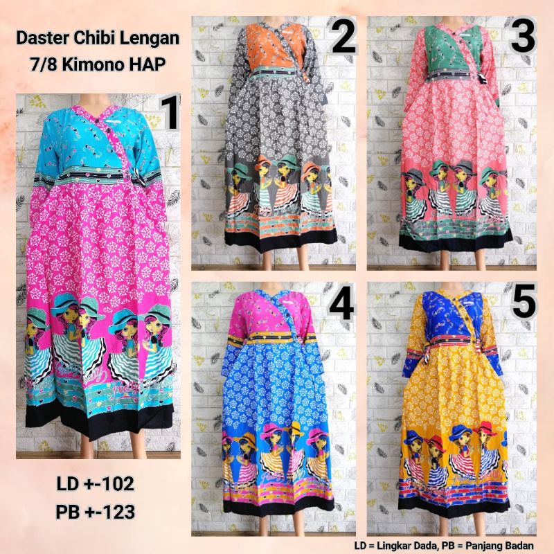 Daster Chibi Lengan 7/8 Kimono HAP LD 100 BUSUI Friendly BU TEJO 6HT + MTABG