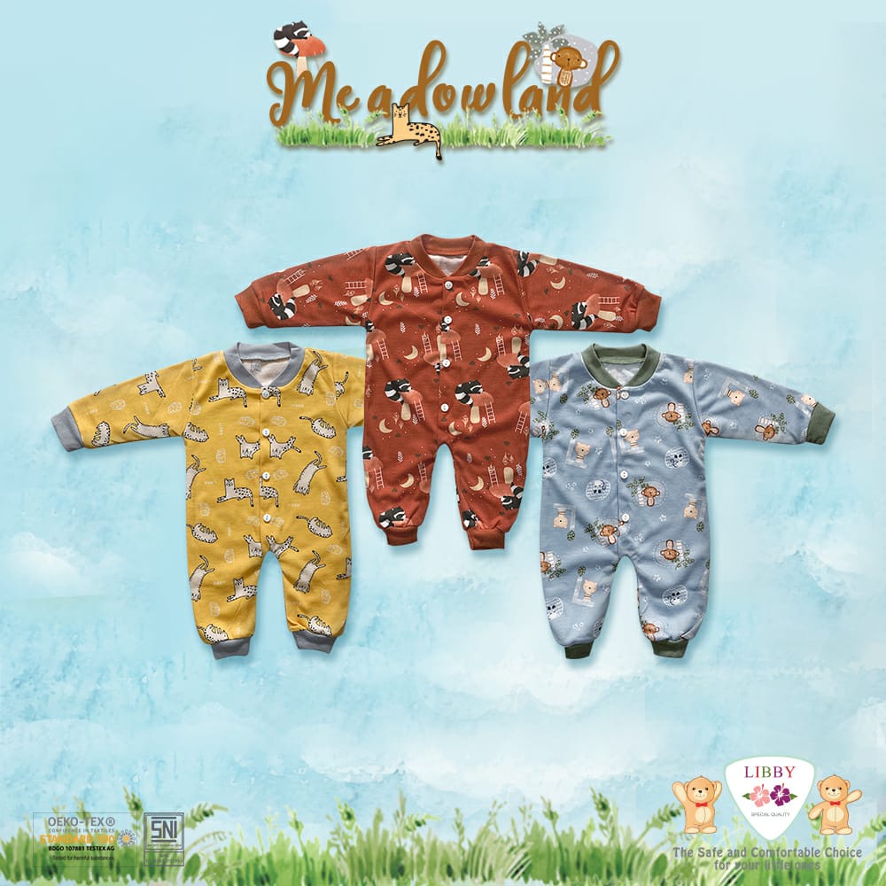 Libby Baby Baju Kodok Panjang Motif Baru Baju Anak Newborn (1pcs)