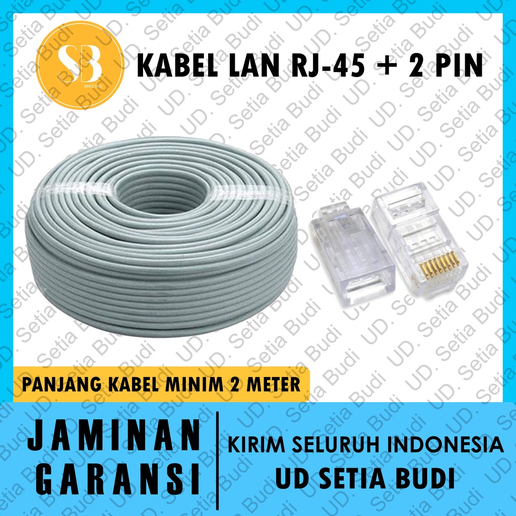 Kabel LAN RJ-45 dan 2 Pin Harga Per Meter