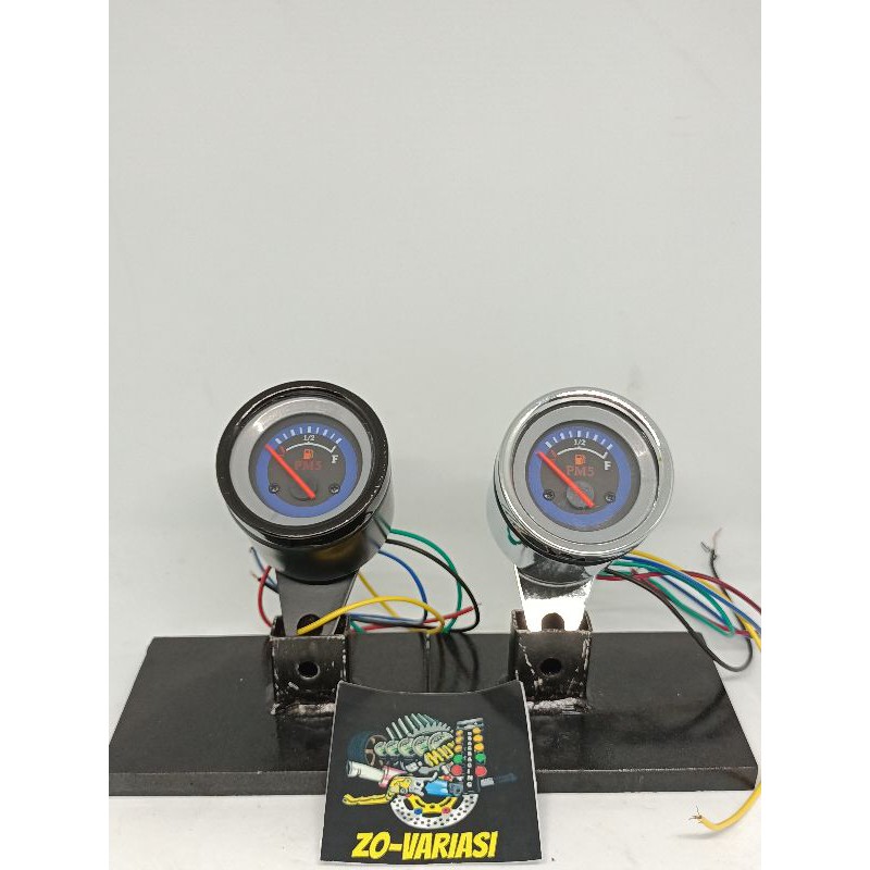 Spidometer Ampere bensin bulat universal semua motor
