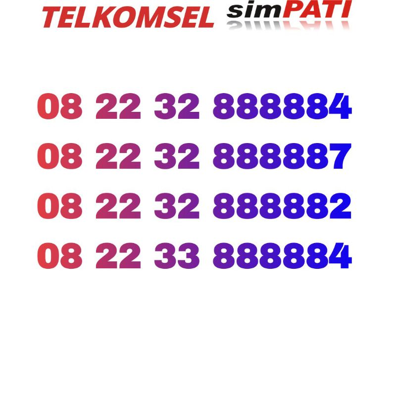 nomor cantik telkomsel simpati 88888