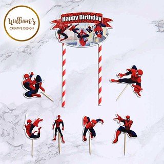  Hiasan  Kue  Cake Topper Birthday C1 Ultraman  Isi 7 Shopee 