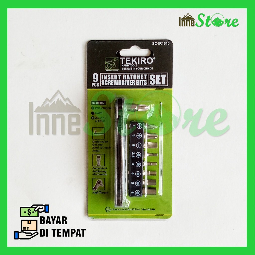 Obeng Rachet Tekiro 9 Pcs ' Obeng Mini TEKIRO - Obeng Saku TEKIRO