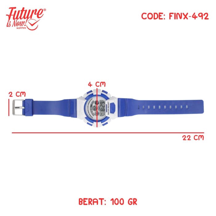 JAM TANGAN PRIA WANITA RUBBER STRAP - FINX 492