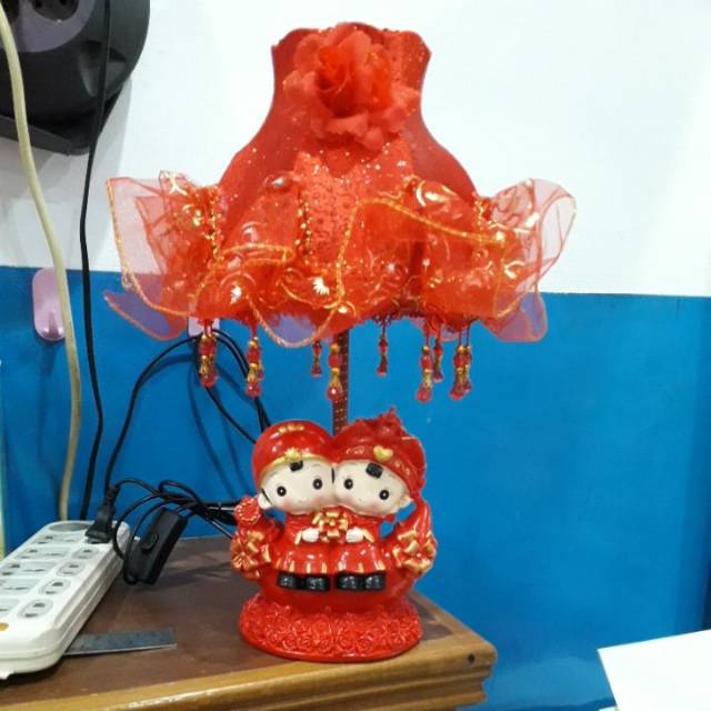 lampu wedding / lampu hias / lampu tidur / wedding stuff /double happiness stuff / lampu wedding