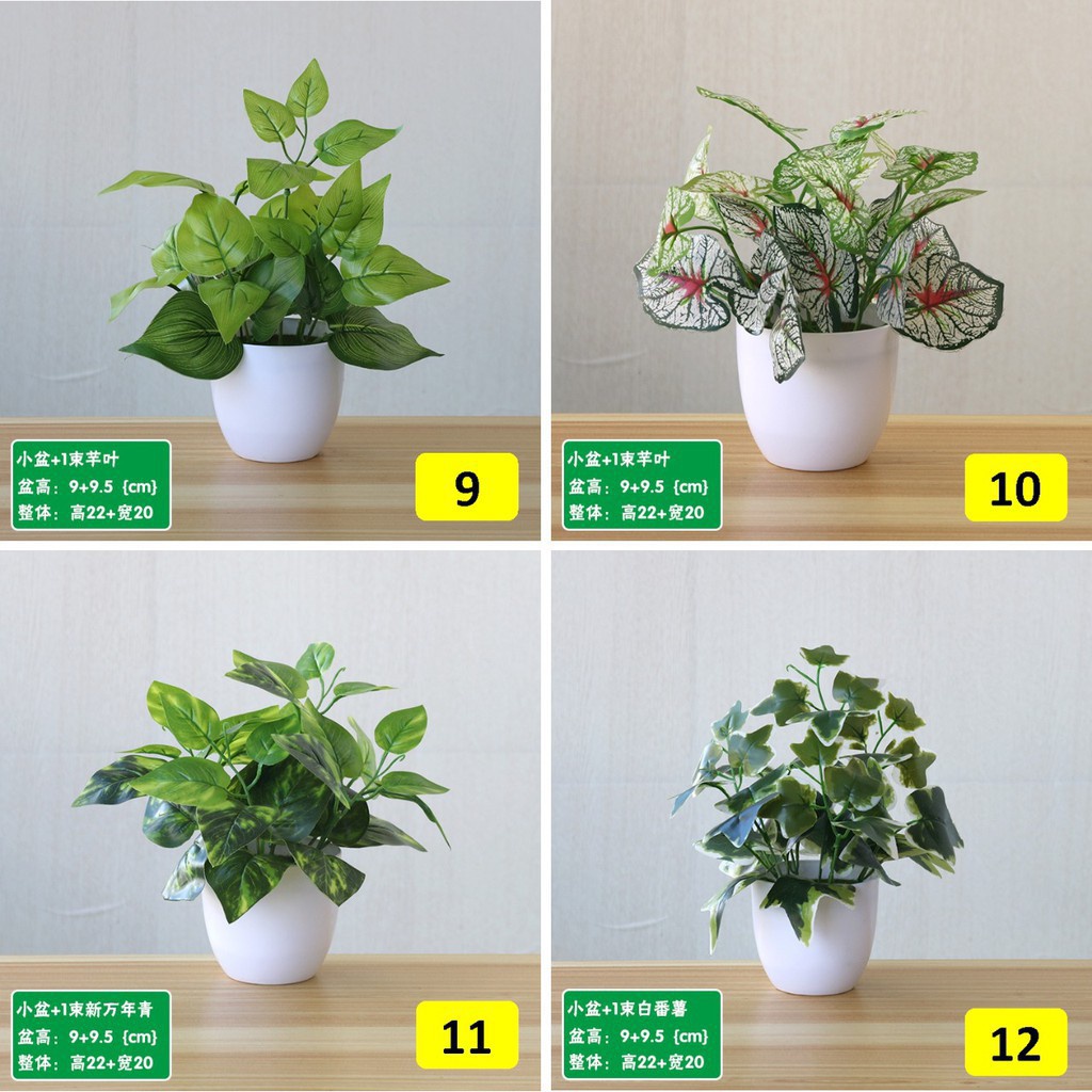 MurmerOfficial  R313 Tanaman Hias Indoor Plastik Pot Dan Bunga Artificial Daun Rambat Dekorasi Rumah