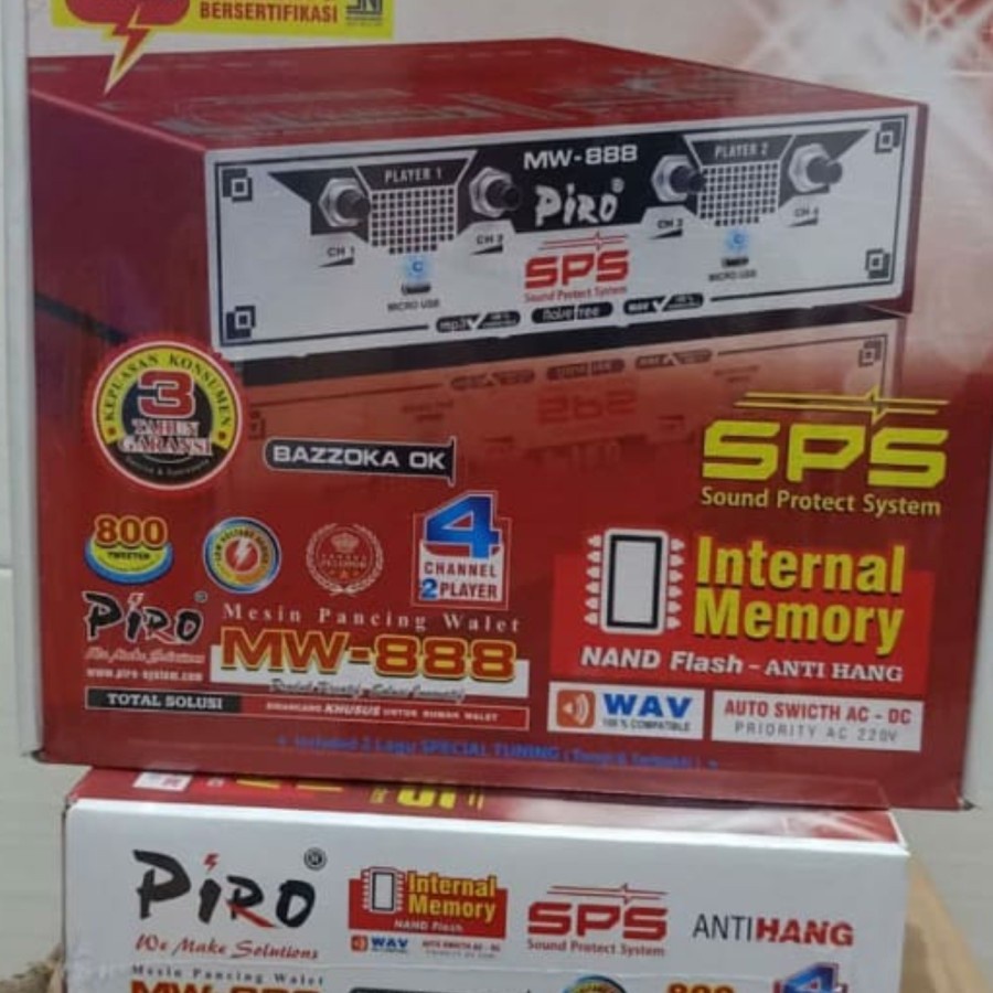 AMPLIFIER WALET PIRO MW-888 / MW888 WARNA MERAH