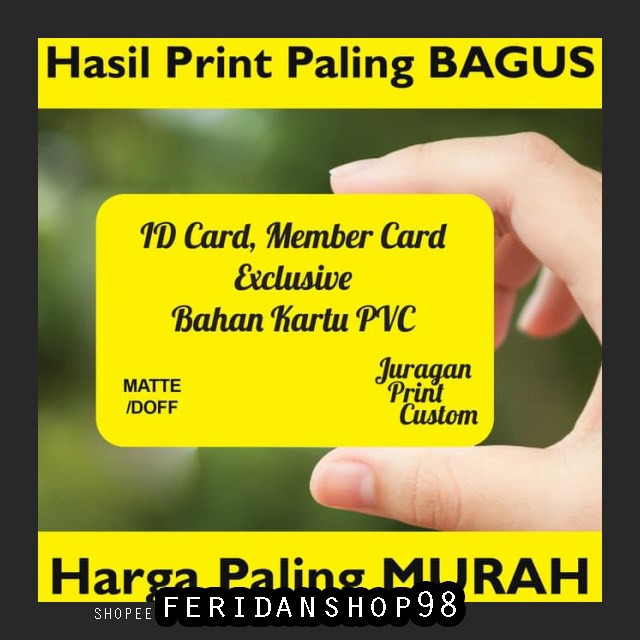 

BT437 CETAK ID CARD BEST EKSKLUSIF KARTU MEMBER NAMA PVC DOFF MATTE BY FERIDANSHOP98