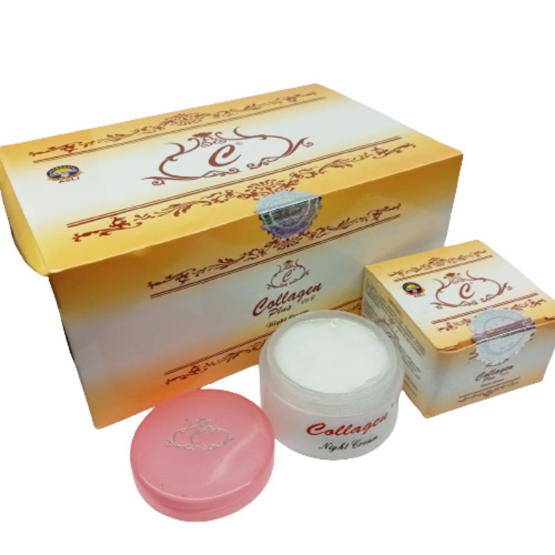 (LUSINAN) CREAM COLLAGEN MALAM // CREAM COLLAGEN MALAM HOLO SILVER