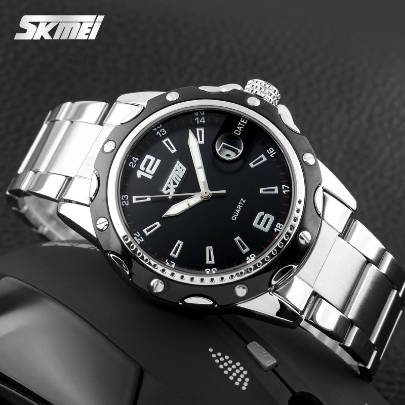 SKMEI Jam Tangan Analog Pria Strap Stainless Steel - 0992C