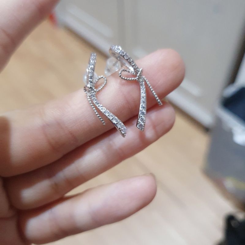 Anting Silver925 Full mata anting silver Anti Karat anti alergi anting premium berlian kilap N-75