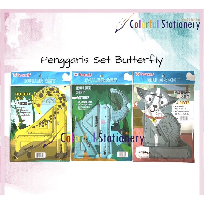 

Penggaris Set Lengkap Butterfly (Set)