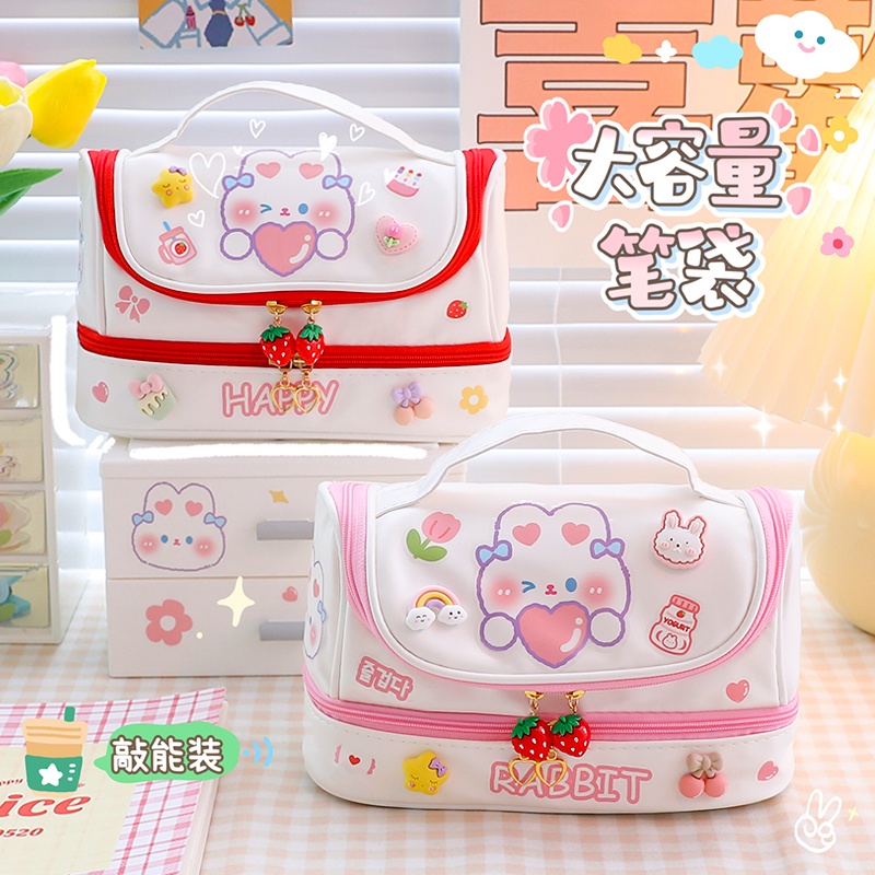 

Large Capacity Pencil Case GirlinsJapanese Good-looking Student Girls2022New Popular Stationery Case