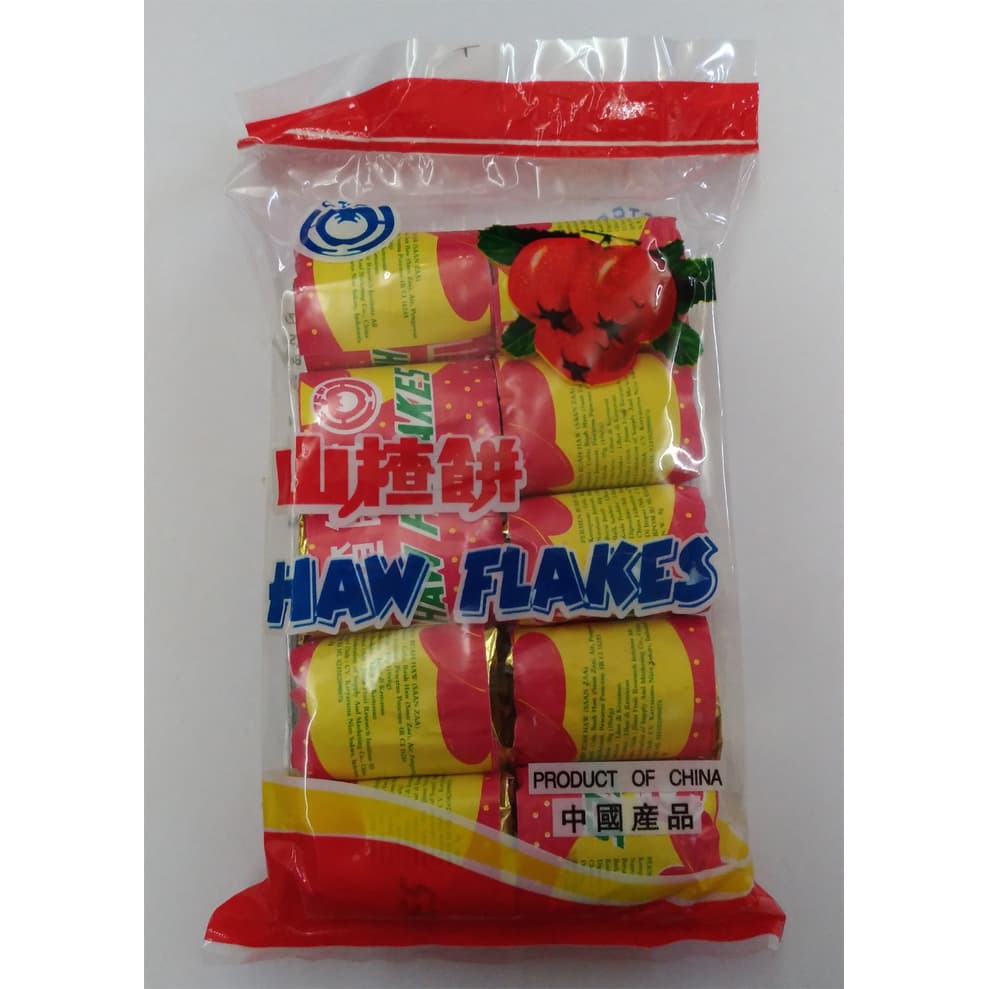 

permen manisan haw flakes bentuk bulat tipis