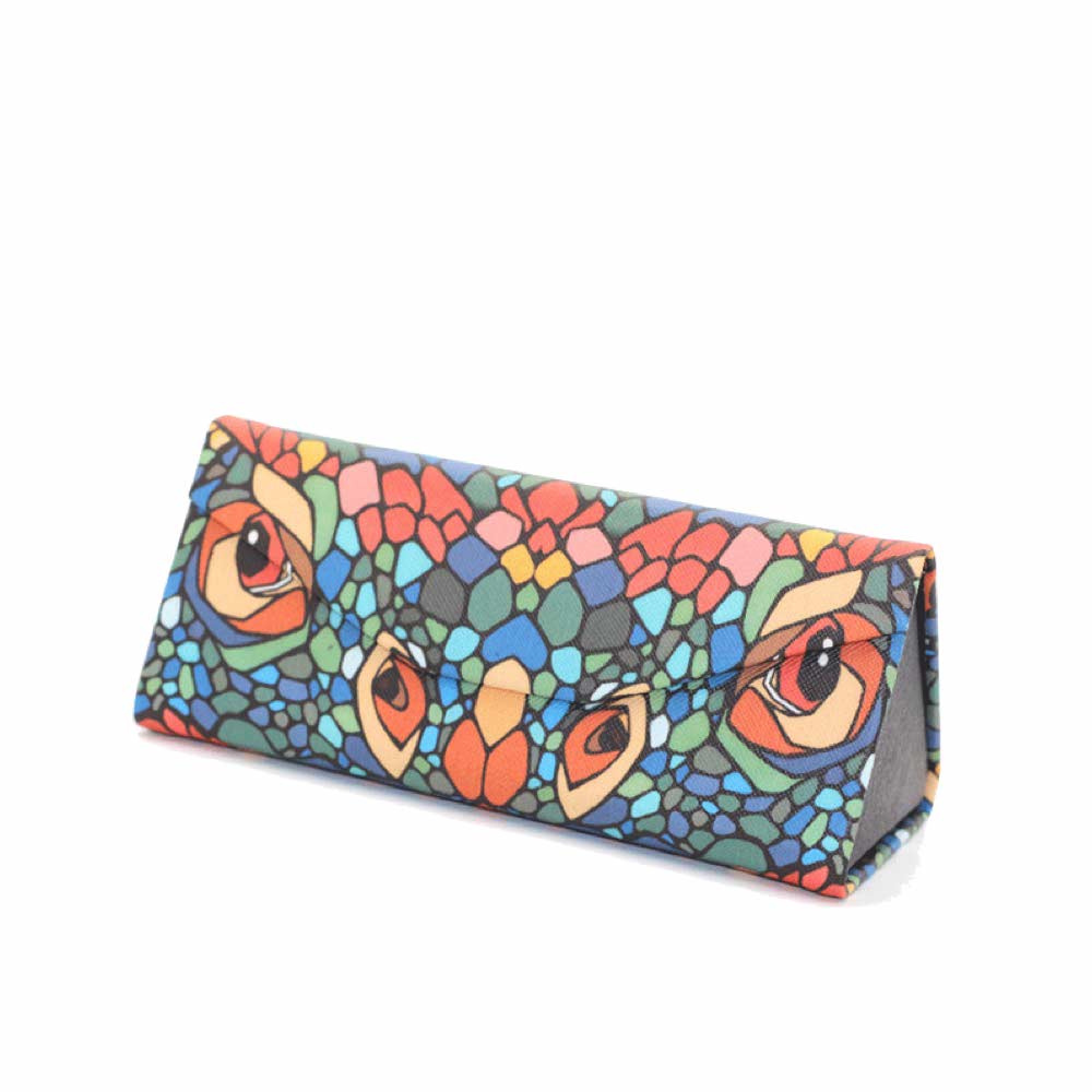 Kotak Kacamata Lipat Magnet [ Snake ] Tempat Kacamata - Motif Hewan - Geometric