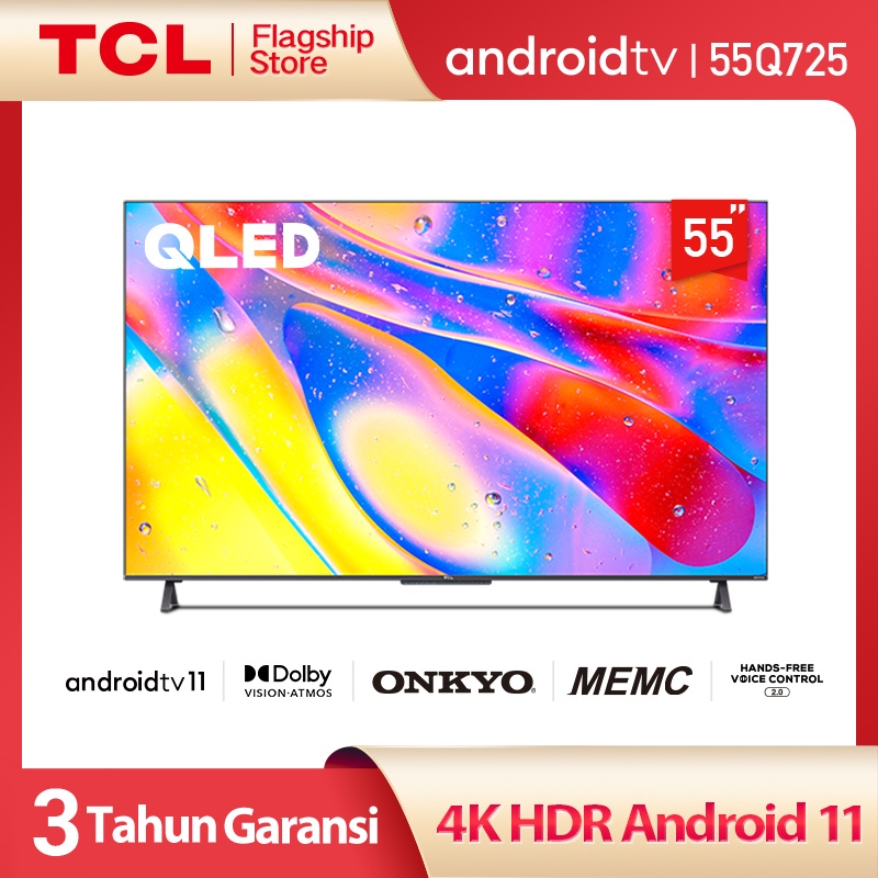 The First Android 11 TV TCL 55 inch QLED 4K Smart TV - Dolby Vision & Atmos - ONKYO Speaker - Androi