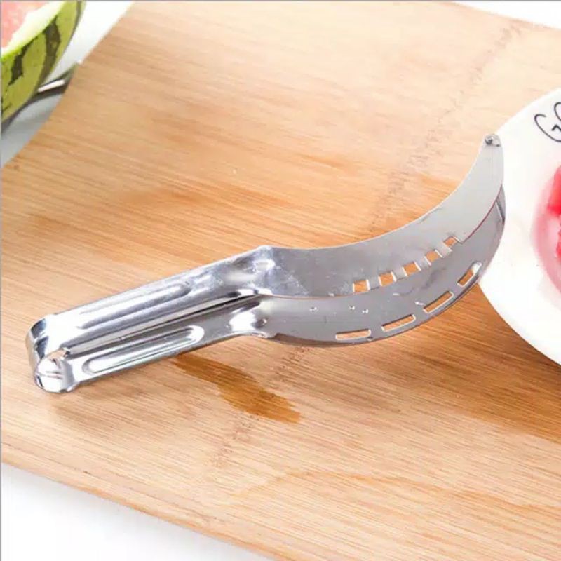 Laristerus79 Pisau buah semangka melon  stainless steel anti karat pakingan duswatermelon cutter Dus