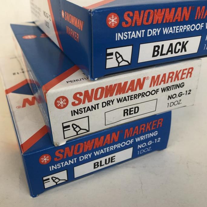 

><><><] spidol permanent marker SNOWMAN G-12 (lusin)