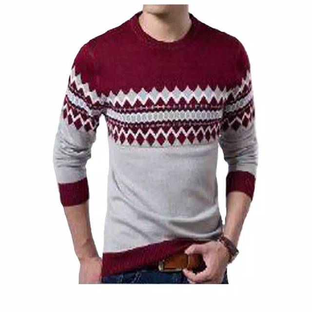 SWEATER PRIA Rajut MICHAEL TRIBAL 4 WARNA KUALITAS TINGGI