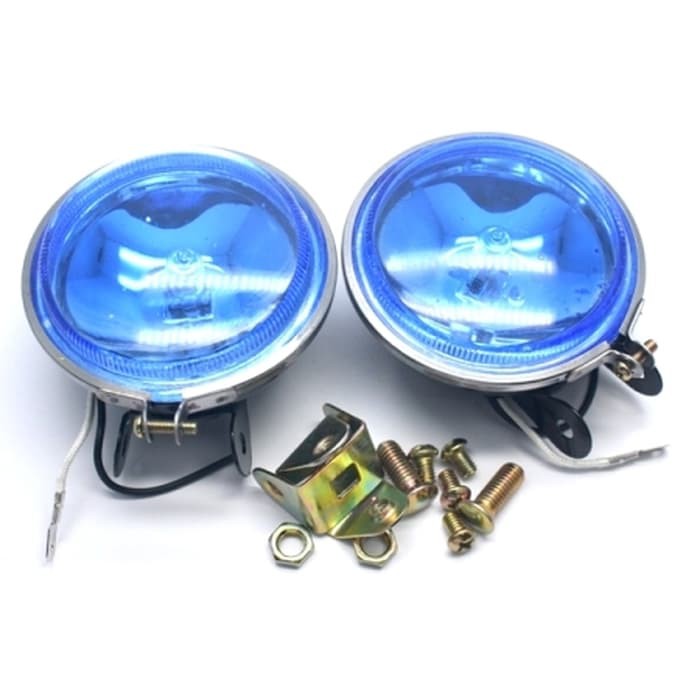 LAMPU VARIASI SOROT BULAT KECIL F5N BLUE AKSESORIS SEPEDA MOTOR RACING