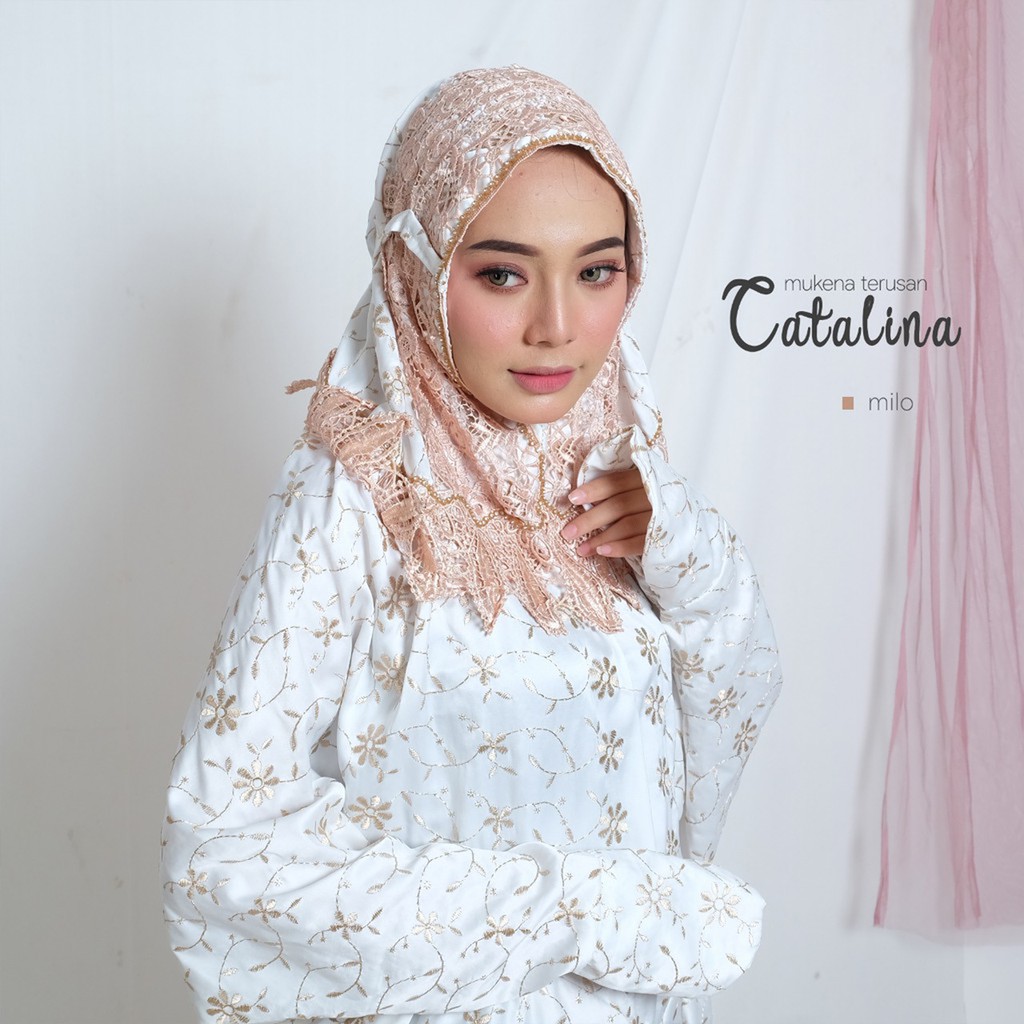 Mukena Terusan Sutra Paris Catalina Jumbo