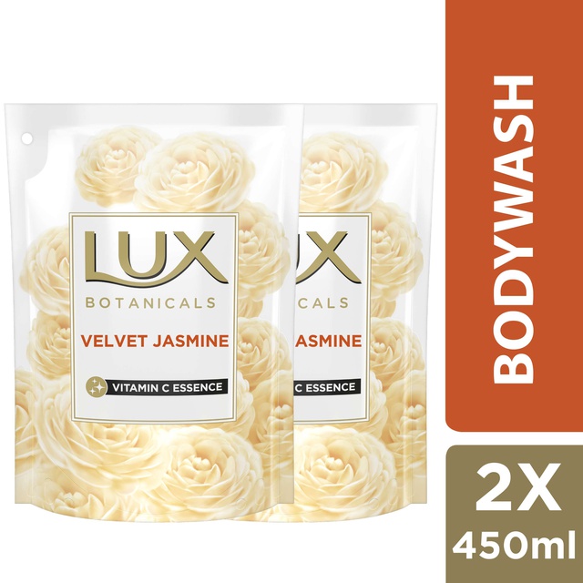 Lux Velvet Jasmine Sabun Cair Refill 450ml Twin Pack