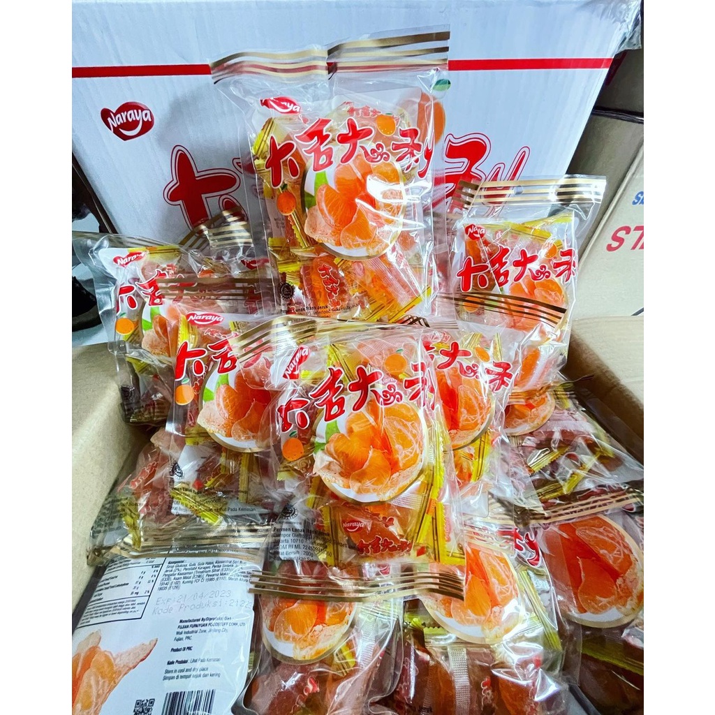 Permen Jeruk/Jelly Jeruk/Yupi Jeruk/Orange Candy 200GR By Naraya /SnackOri/SnackKiloan/SnackGrosir/K