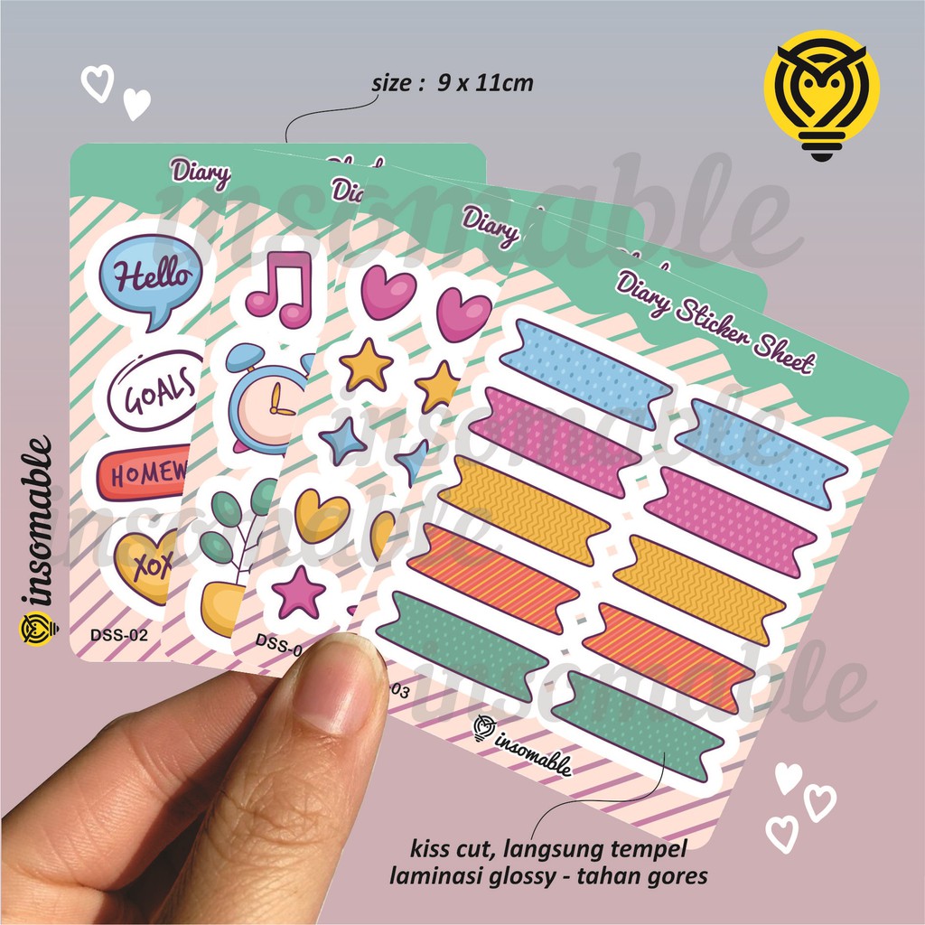 

[INSOMABLE] Stiker Planner Dekorasi Bujo tumbler aesthtetic - DSS