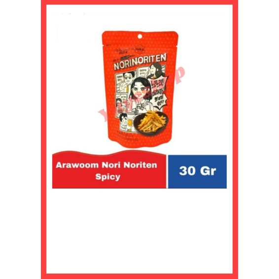 

Arawoom Norinoriten Spicy 30gr - Cemilan Jepang Korea