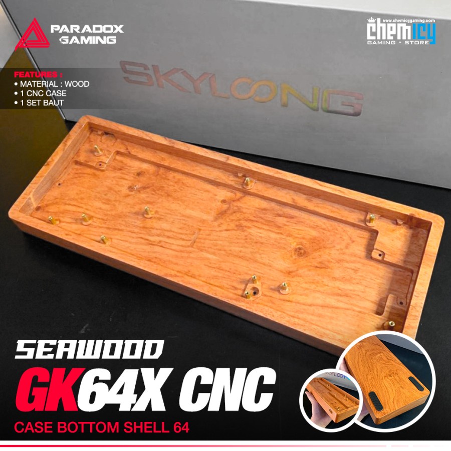 Paradox Gaming GK64X Rosewood CNC Case Bottom Shell 64