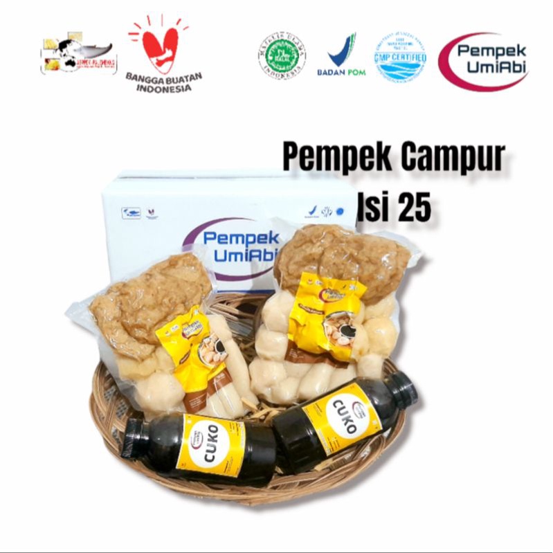 

Pempek Palembang Asli UmiAbi/ Campur Lengkap/ Frozen/Isi 25