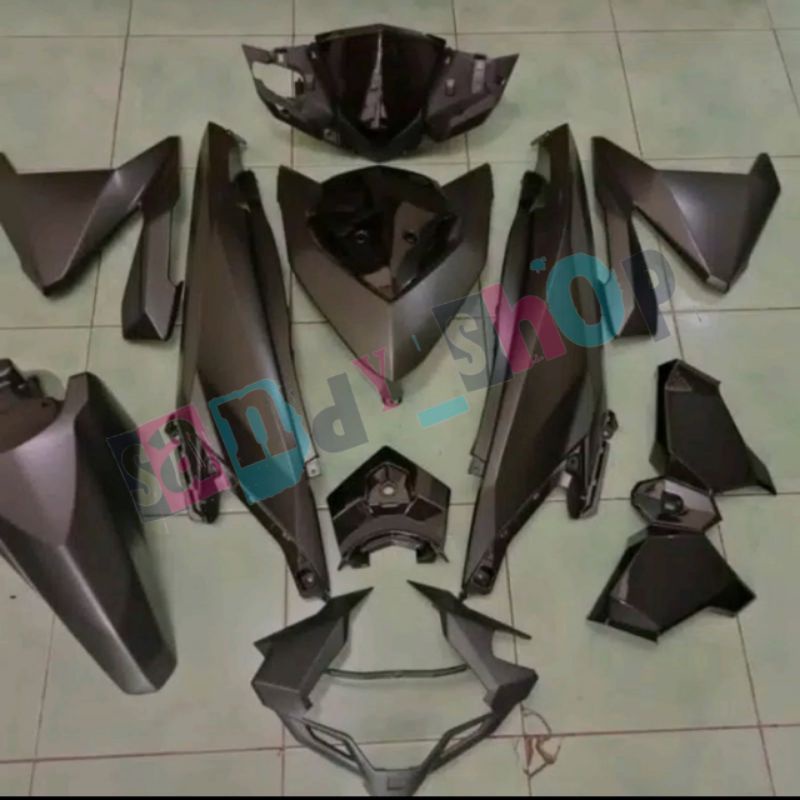 FUL SET LENGKAP BODY VARIO 125 150 LED OLD WARNA BROWN MATTE COKLAT DOFF TAHUN 2015 2016 2017