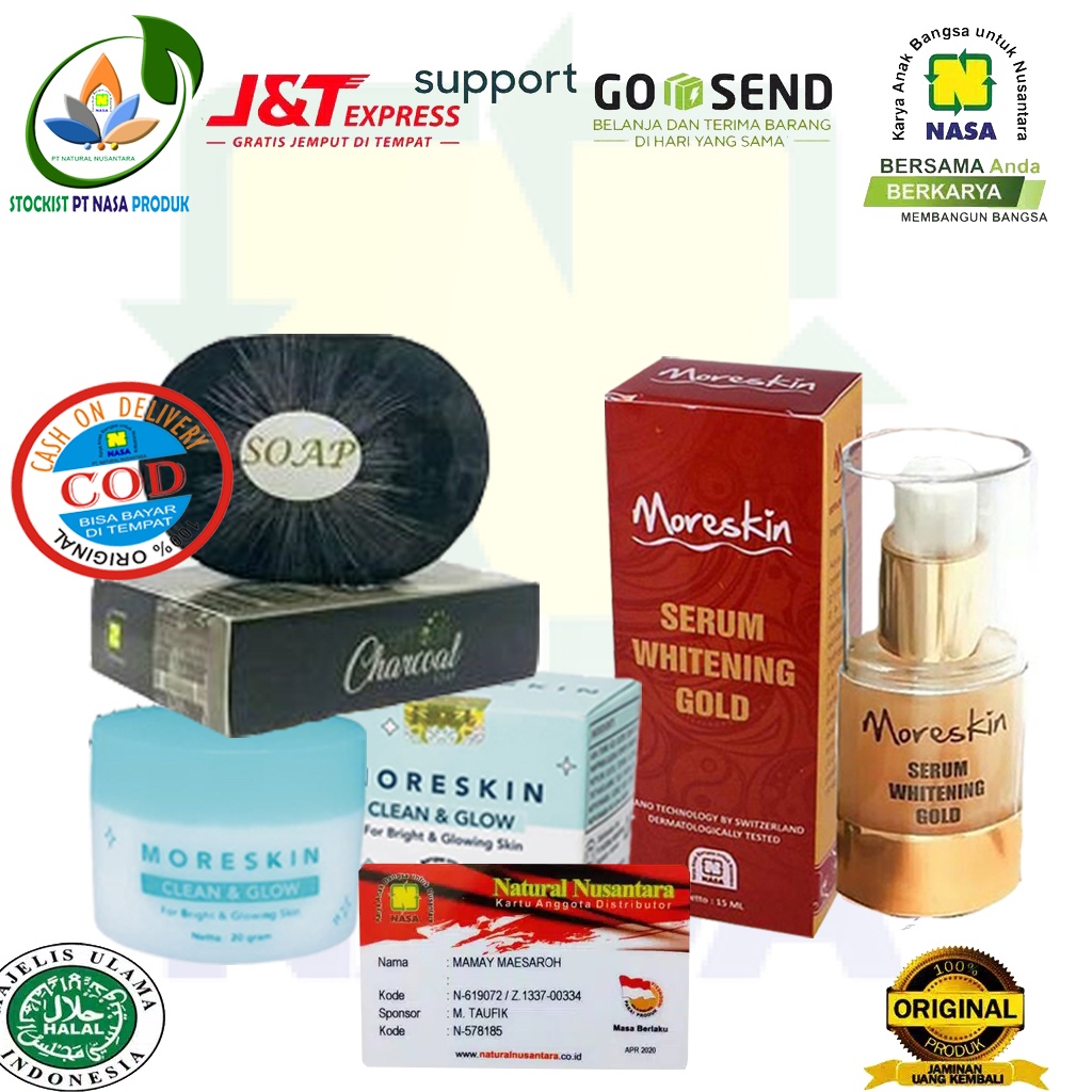 Moreskin Paket Penghilang Flek Hitam MORESKIN UNTUK FLEK HITAM CLEAN AND GLOW NASA