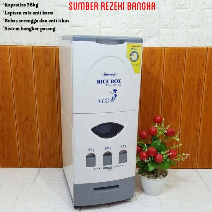 

bg20t01r Miyako Tempat Beras/Rice Box Tb-38 Kg Sv012Ss