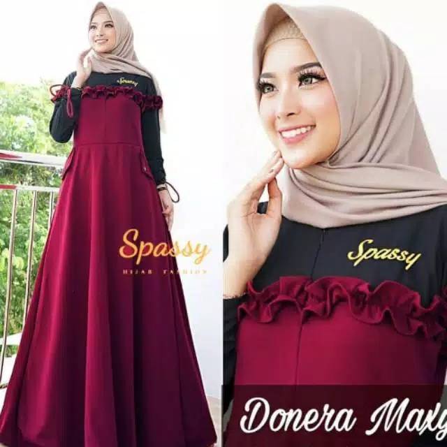 Donera maxy baju gamis pakaian wanita dress fashion muslim