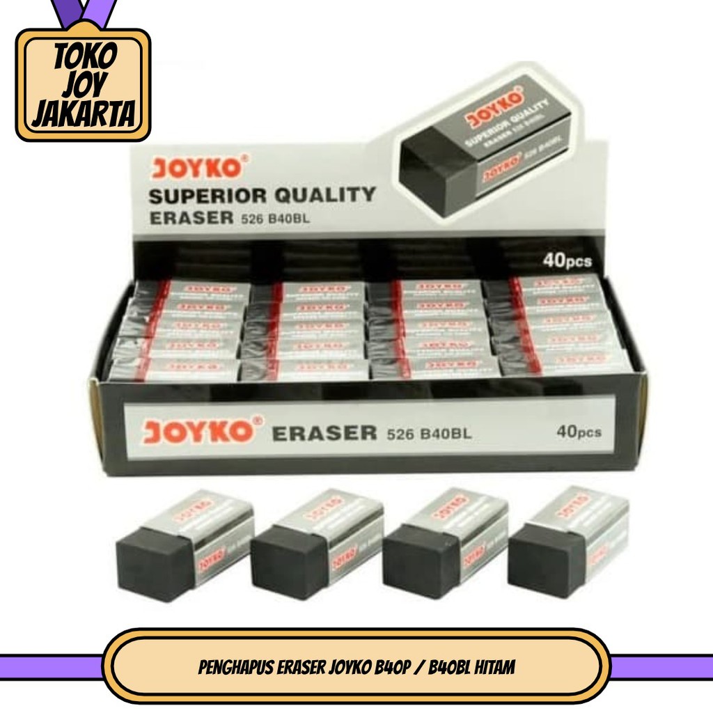 

Penghapus Eraser Joyko B40P / B40BL - Putih Hitam
