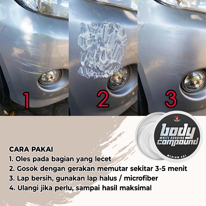 [Z174] Body Compound Scratch Remover Penghilang Lecet Baret Goresan Noda Kompon Poles Gosok Mobil Motor