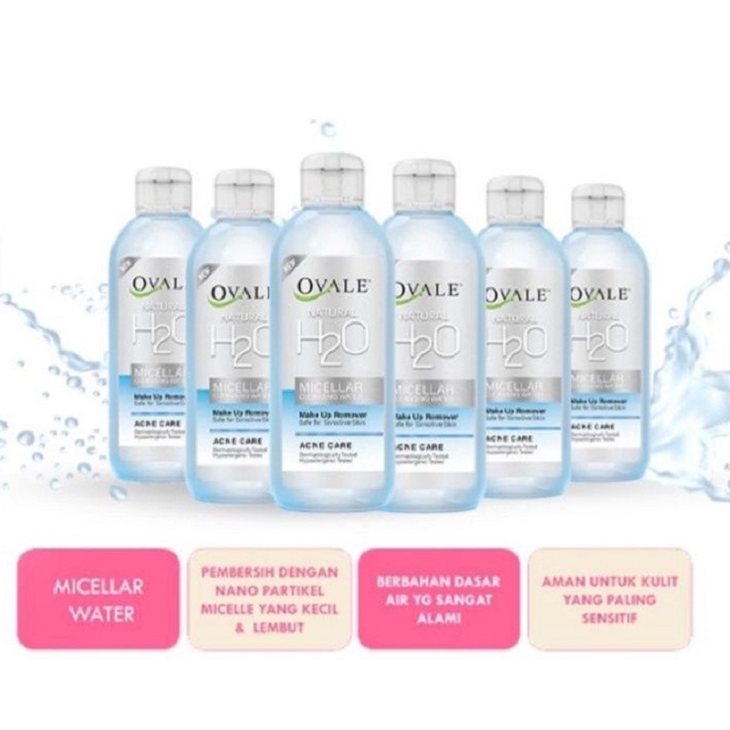 H2O Ovale Natural Micellar Water 100 ml | Micellar Water untuk Semua Jenis Kulit