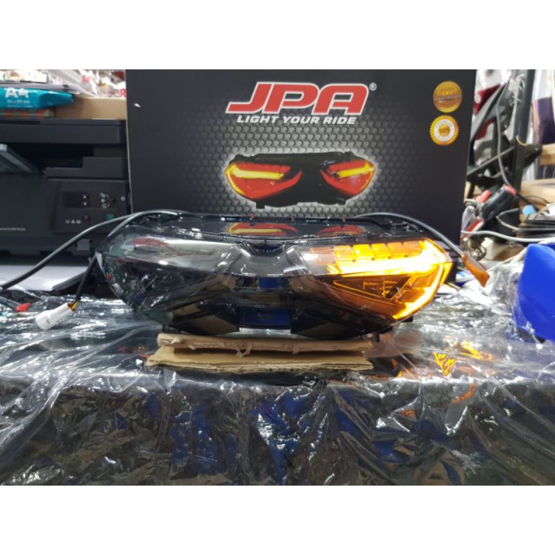 Lampu StopLamp NMAX 2020 JPA Asli 3 in 1 Nyala Biru Merah Sein Kuning